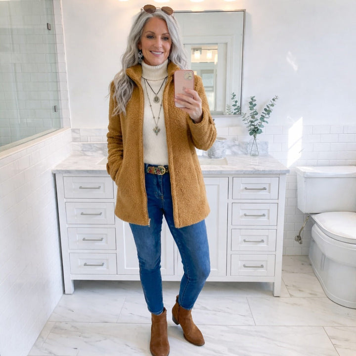 Cassandra | Teddy Full-Zip Jacket
