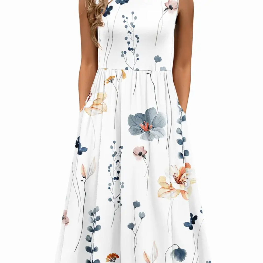 WREN | Breezy Floral Pocket Midi Dress