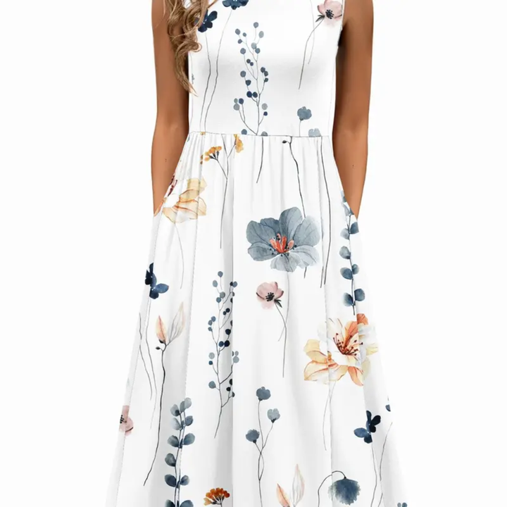 WREN | Breezy Floral Pocket Midi Dress