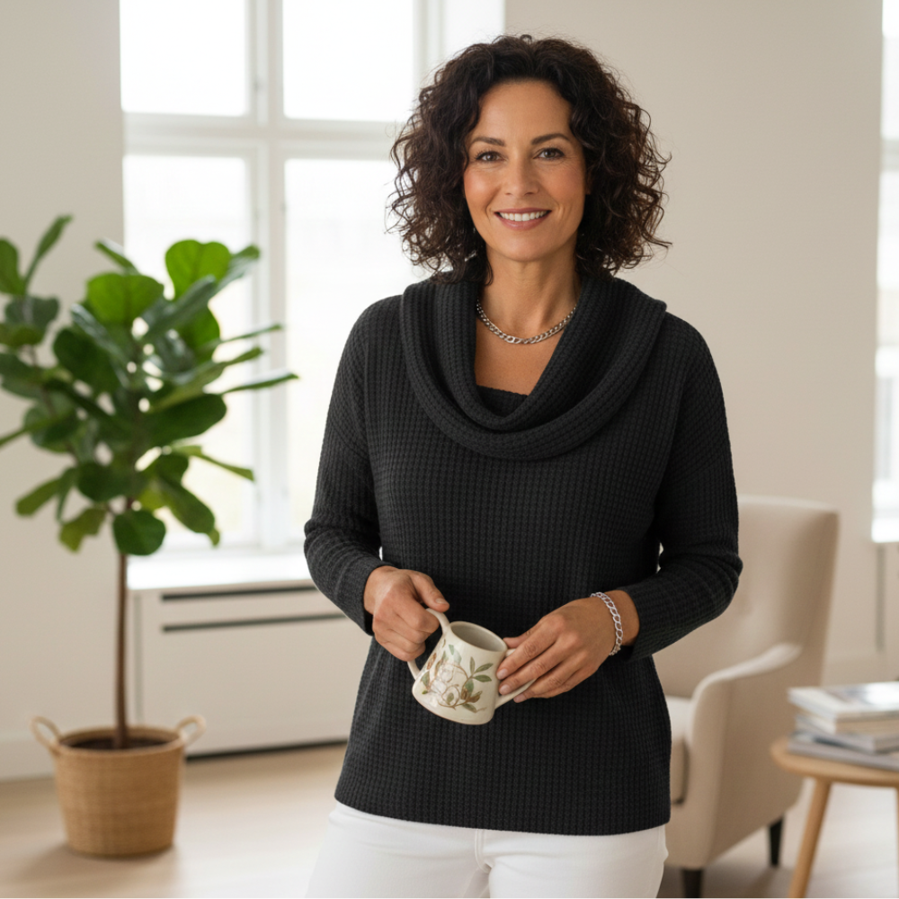 Amber | Soft Waffle Sweater