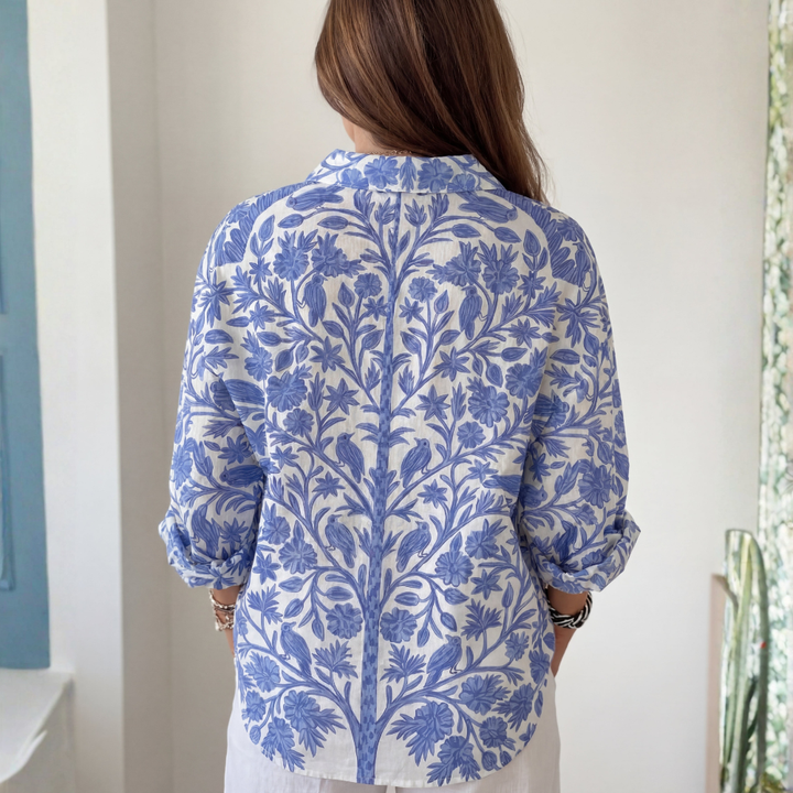 TINA | Blue Garden Blouse