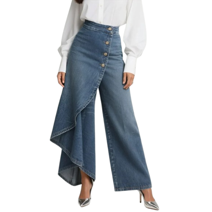 Zynera | High-Waisted Wide-Leg Jeans