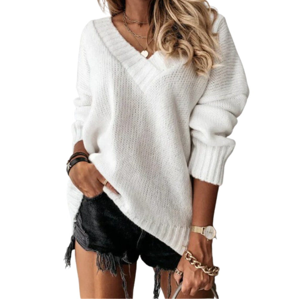 Billie | Soft Knit V-Neck Sweater