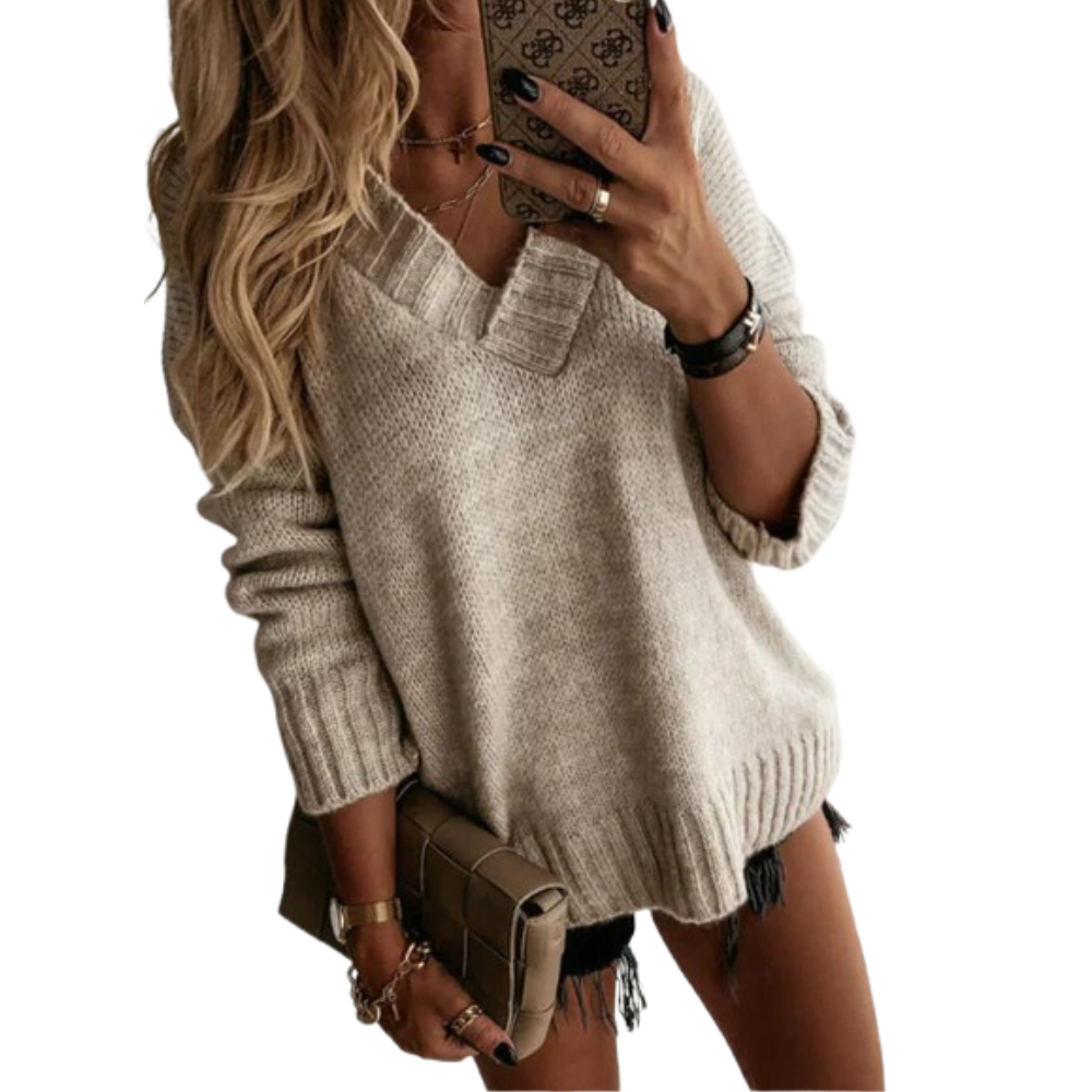 Billie | Soft Knit V-Neck Sweater