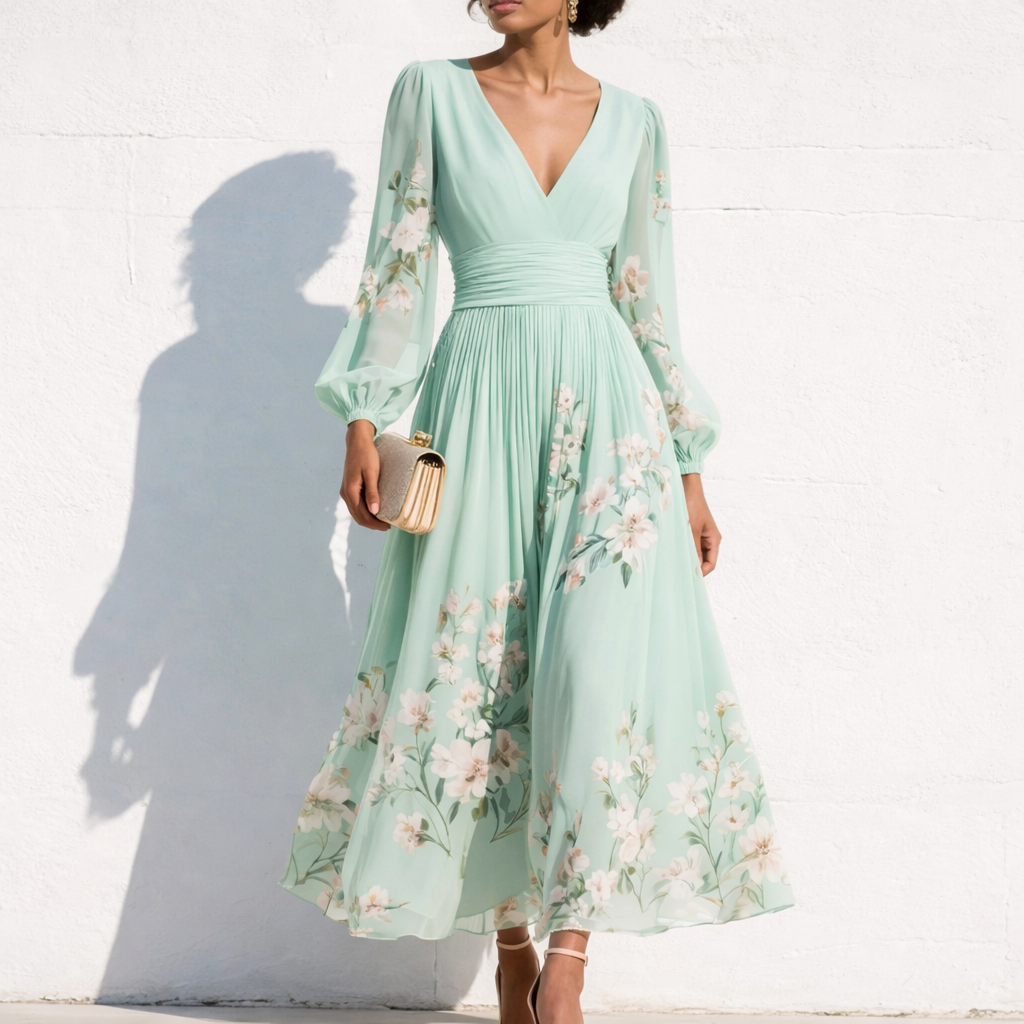 Odelia | Floral Flow Midi Dress