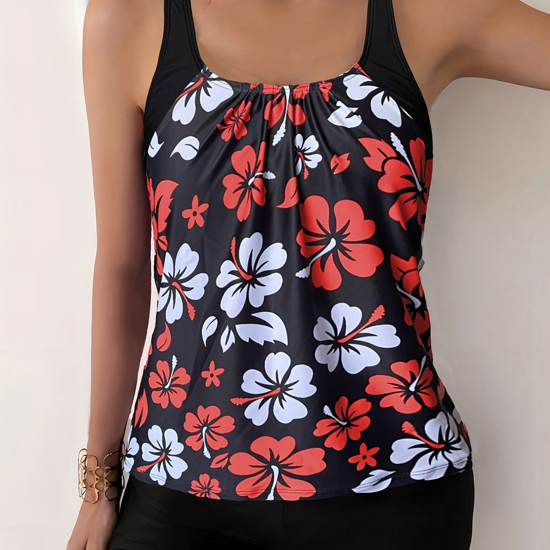 Elina | Floral Print Tankini Set