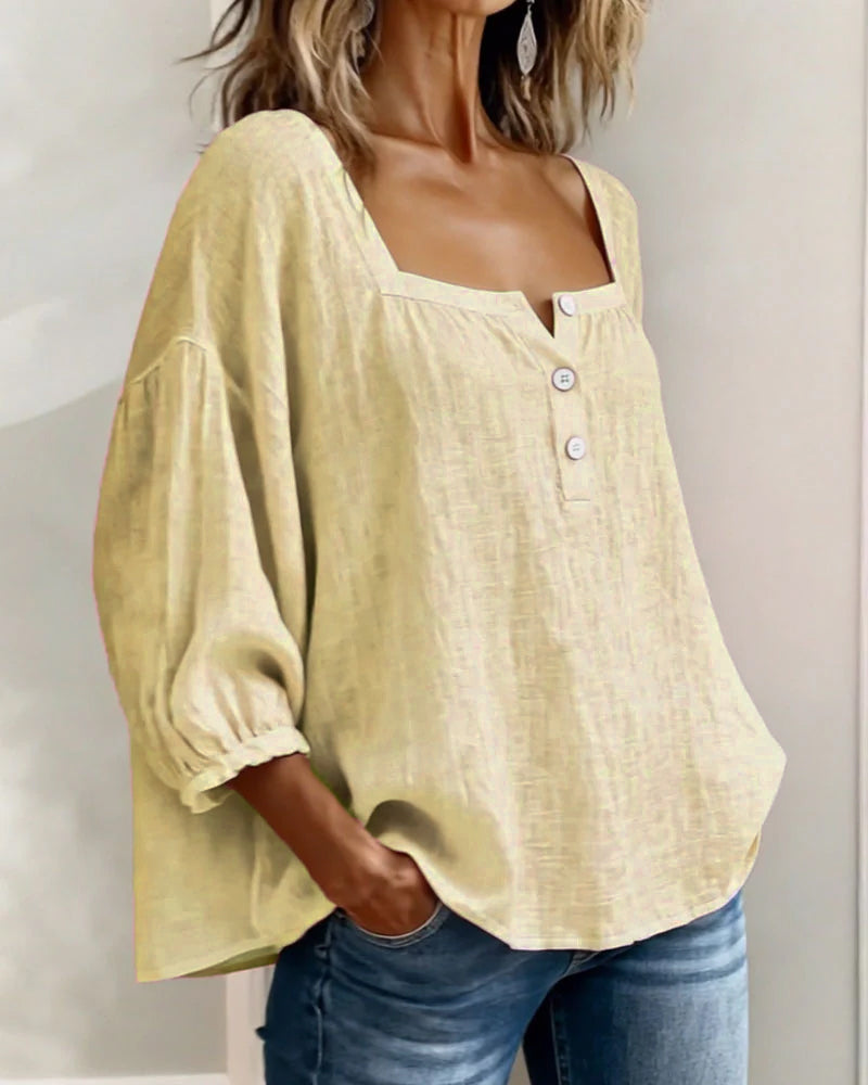 Lily Neck Long Sleeve Blouse