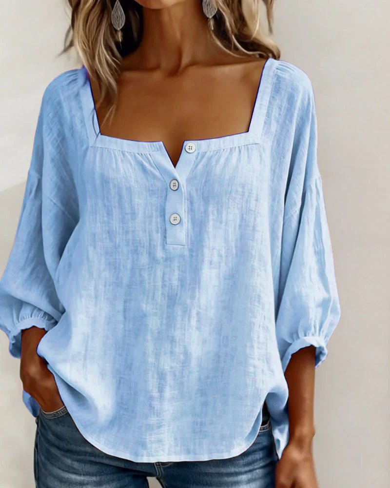 Lily Neck Long Sleeve Blouse