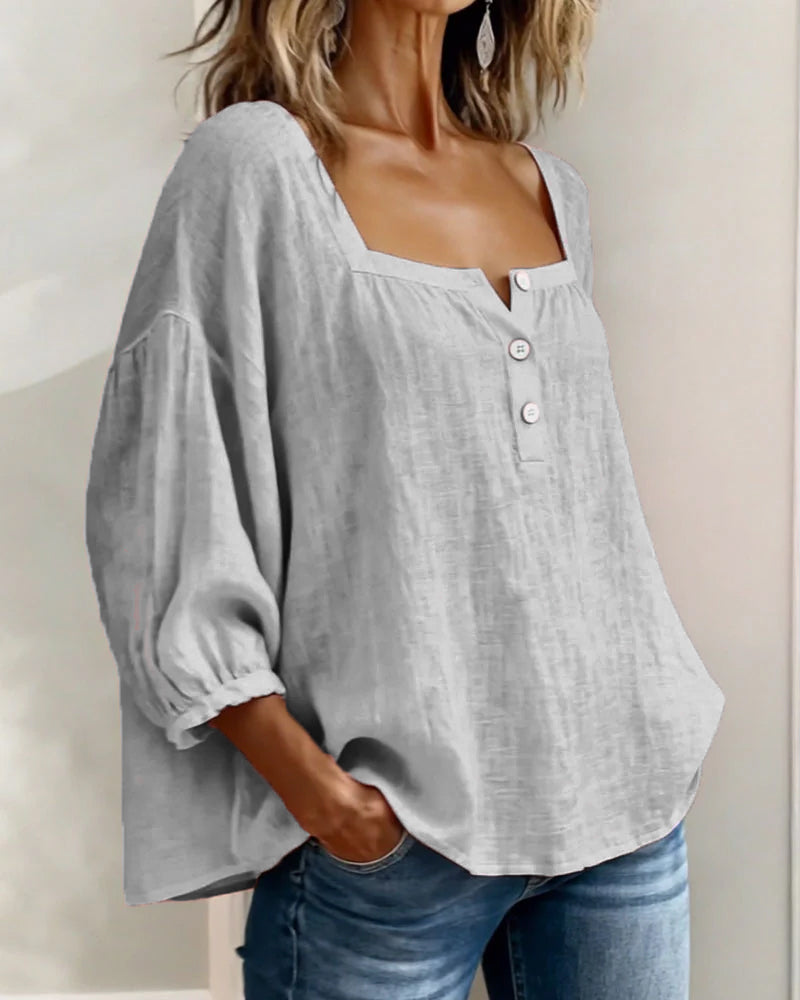 Lily Neck Long Sleeve Blouse