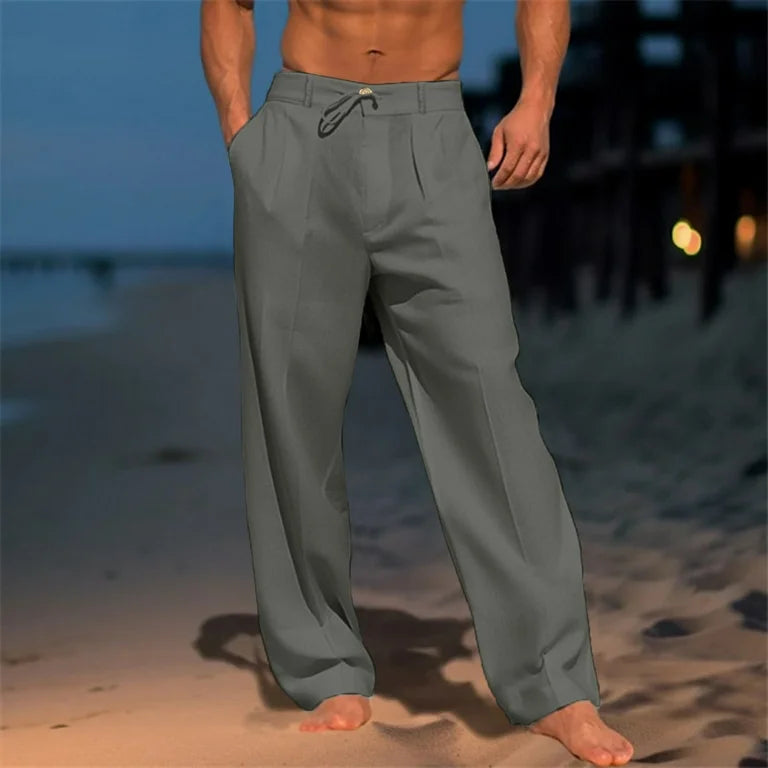 Andre | Plain Linen Trouser
