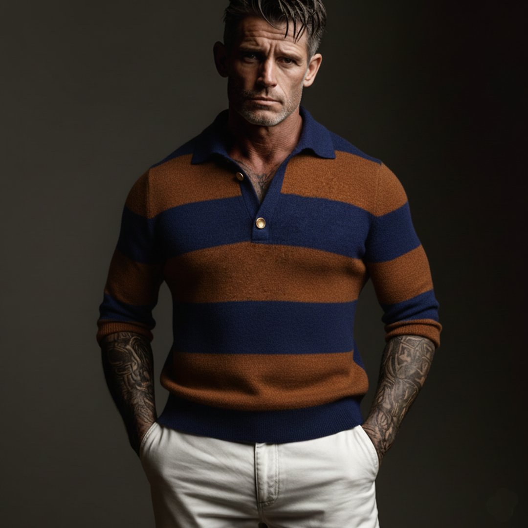 Amos | Striped Polo