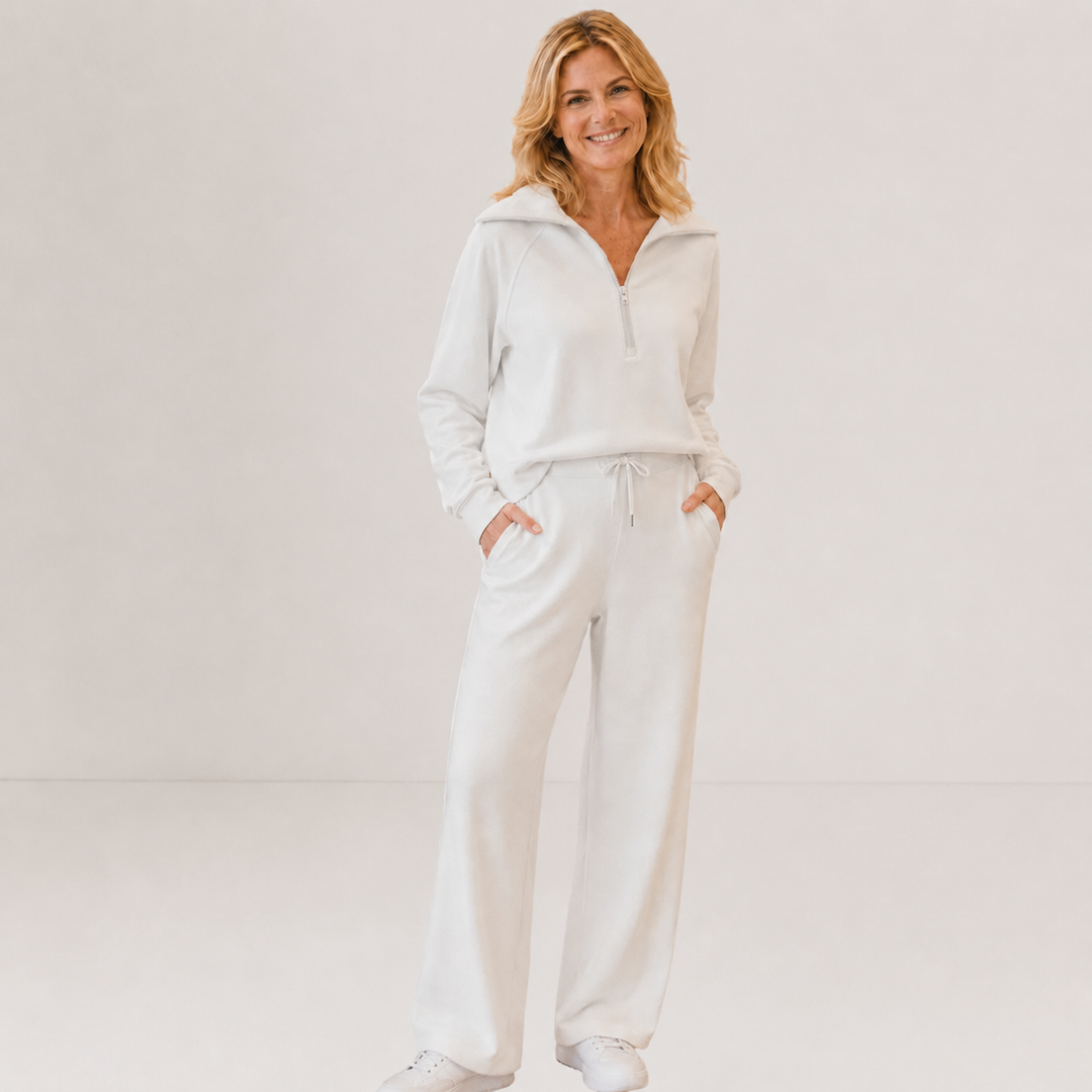 RANDI™ – Cozy Zip-Up Wide Leg Sweatsuit Set