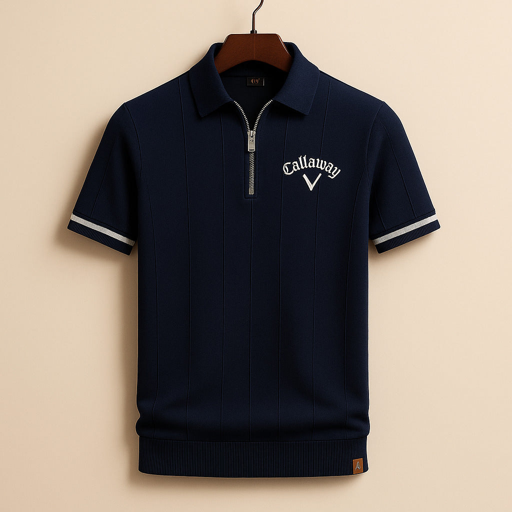 Zackary | Zip Knit Polo