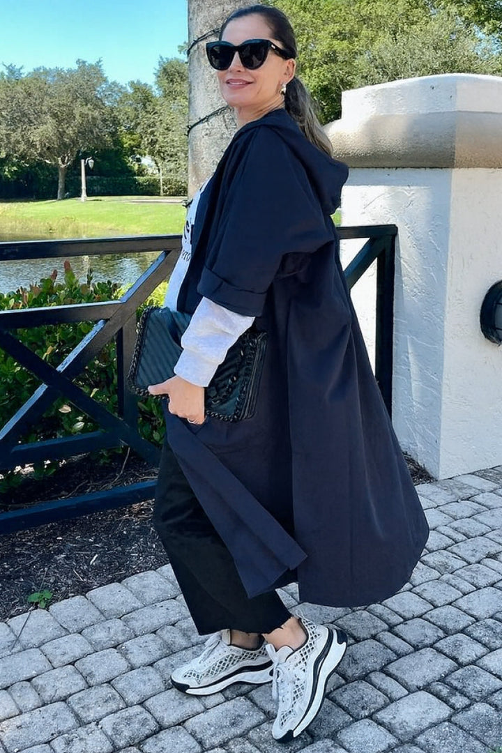Indigo | Oversized Windbreaker Jacket
