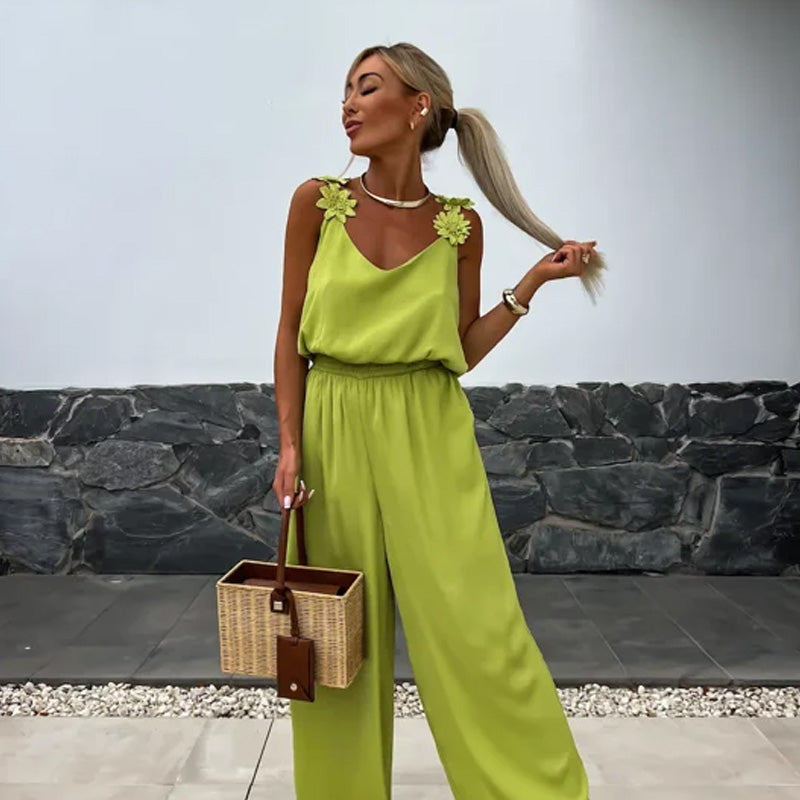 Matilda | Sleeveless Wide Leg Jumpsuit